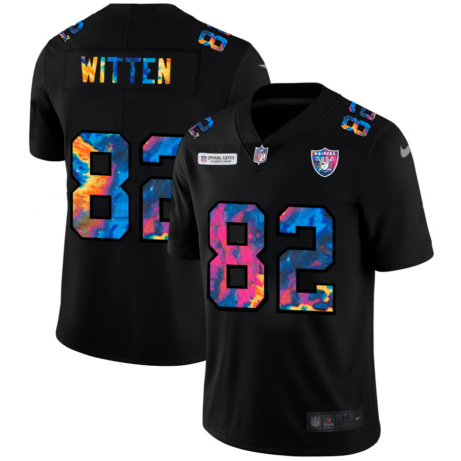 NFL Las Vegas Raiders #82 Jason Witten Men Nike MultiColor Black 2020  Crucial Catch Vapor Untouchable Limited Jersey
